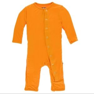 Kickee Pant Solid Button Coverall Pajamas
